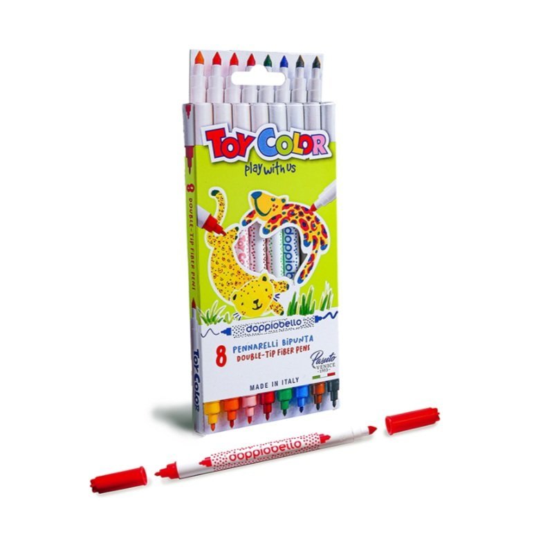 טושים 8 יחידות דו צדדיים