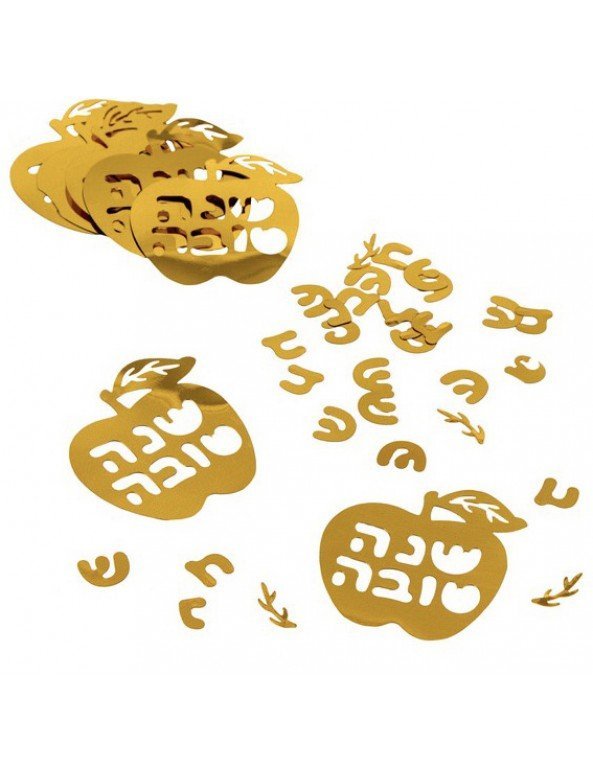 קונפטי תפוח שנה טובה זהב