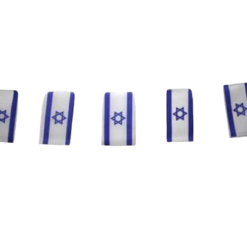 שרשרת דגלים לעצמאות 28×20 ס"מ מבד